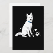 かわいいシベリアのハスキー – 甘い白い雪の犬 シーズンカード (正面/裏面)