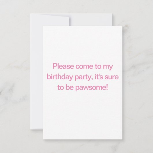 かわいいシベリアンハスキーの誕生日招待状 招待状 (裏面)