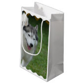 かわいいシベリアンハスキー スモールペーパーバッグ (裏面アングル)