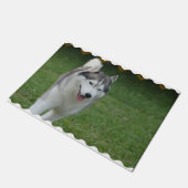 かわいいシベリアンハスキー ドアマット (アングル)