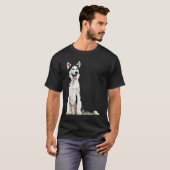 かわいいシベリアンハスキー Tシャツ (正面フル)