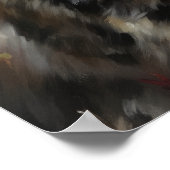 かわいいシベリア猫アートプリントポスター ポスター (角)