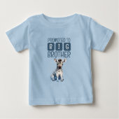 かわいいシマウマのお兄さん ブルー ベビーTシャツ (正面)