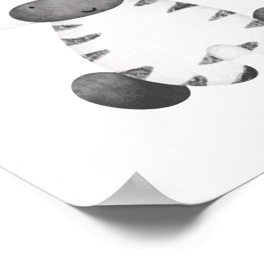 かわいいシマウマのポスター　子供部屋の装飾 ポスター (角)