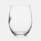 かわいいシマウマのママと赤ちゃん ステムなしワイングラス (左)