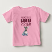 かわいいシマウマの上の妹ピンク ベビーTシャツ (正面)