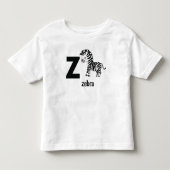 かわいいシマウマアルファベット トドラーTシャツ (正面)