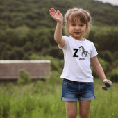 かわいいシマウマアルファベット トドラーTシャツ
