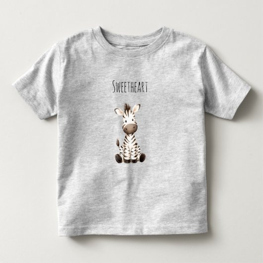 かわいいシマウマサファリアニマル トドラーTシャツ (正面)