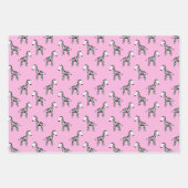 かわいいシマウマ ピンク ラッピングペーパーシート (正面3)