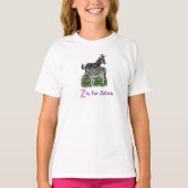 かわいいシマウマ ファッションズーアニマル Tシャツ (正面)