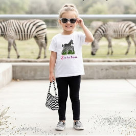 かわいいシマウマ ファッションズーアニマル Tシャツ