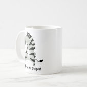 かわいいシマウマ: 私は私を縞で飾ります得ました! コーヒーマグカップ (正面左)