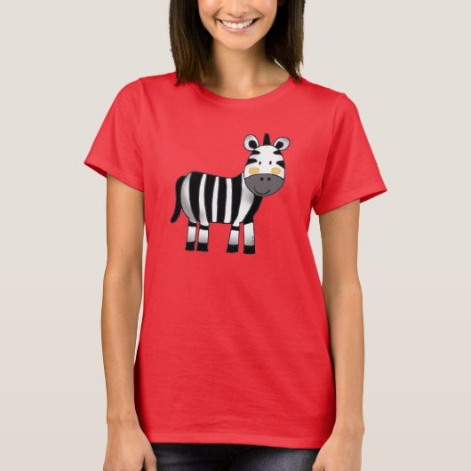かわいいシマウマ Tシャツ (正面)