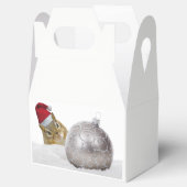 かわいいシマリス クリスマスの銀と雪 フェイバーボックス (オープン)