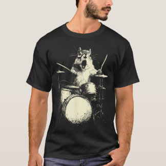 かわいいシマリス ドラム演奏 面白い音楽 犬 Tシャツ