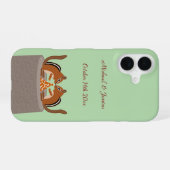 かわいいシマリス 秋のウェディング カスタム iPhone 16ケース (裏面横)