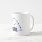 かわいいシャイおにぎり日本のおにぎり コーヒーマグカップ (正面右)