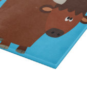 かわいいシャイな漫画のブル切り取りボード カッティングボード (角)