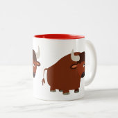 かわいいシャイな漫画ブルマグカップ ツートーンマグカップ (正面右)