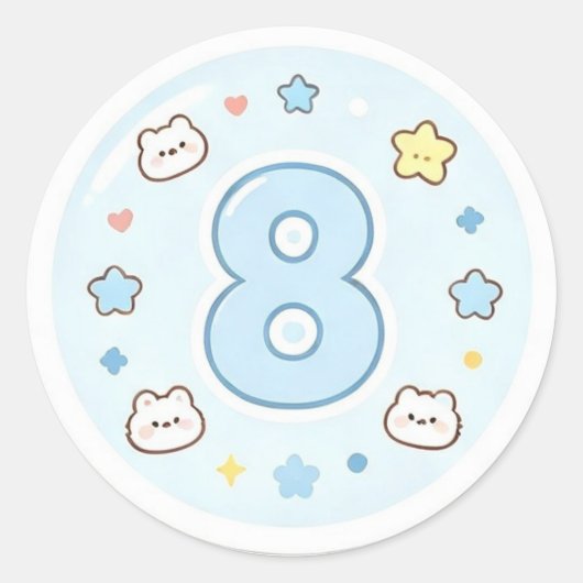 かわいいシャカサイン ステッカー シート (正面)