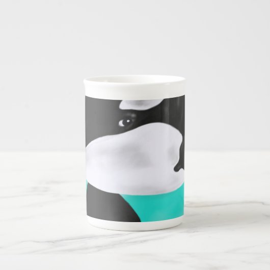 かわいいシャチのクジラ ボーンチャイナマグカップ (正面)