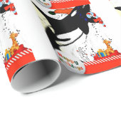 かわいいシャチのクリスマスの包装紙 ラッピングペーパー (ロールコーナー)