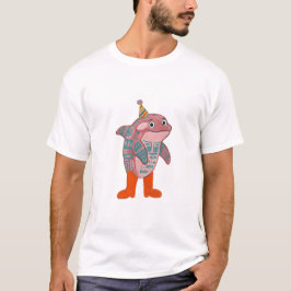 かわいいシャチの派手なパーティーハットTシャツ Tシャツ