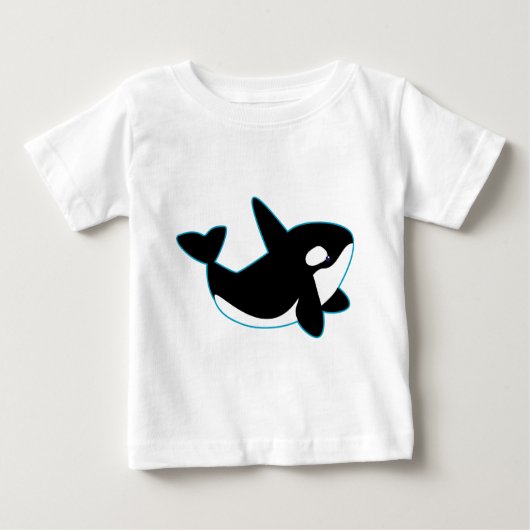 かわいいシャチ(シャチ) ベビーTシャツ (正面)