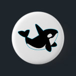 かわいいシャチ(シャチ) 缶バッジ<br><div class="desc">これは上向き指す姿勢のシャチ(シャチ)のかわいいデザインです。</div>