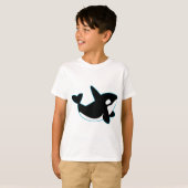 かわいいシャチ(シャチ) Tシャツ (正面フル)