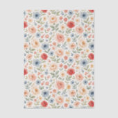 かわいいシャビーフランスのシックフローラアートパターン 薄葉紙 (正面)