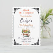 かわいいシャベルサプライズ誕生日 招待状 (スタンド正面)