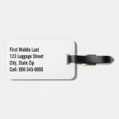 かわいいシャムの子猫がラブラドールの頭に横たわる ラゲッジタグ (裏面横)