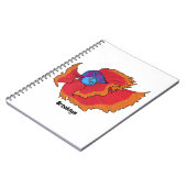 かわいいシャムの戦う魚betta漫画 ノートブック (左側)