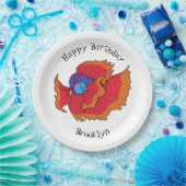 かわいいシャムの戦う魚betta漫画 ペーパープレート (パーティー)