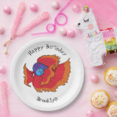 かわいいシャムの戦う魚betta漫画 ペーパープレート (パーティー)