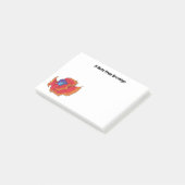 かわいいシャムの戦う魚betta漫画 ポストイット (アングル)