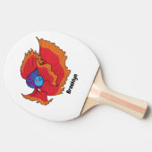 かわいいシャムの戦う魚betta漫画 卓球ラケット (横)