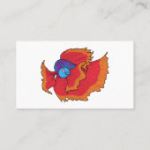 かわいいシャムの戦う魚betta漫画 名刺 (裏面)