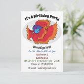 かわいいシャムの戦う魚betta漫画 招待状 (スタンド正面)