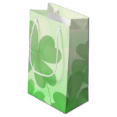 かわいいシャムロックデザイン スモールペーパーバッグ (裏面アングル)