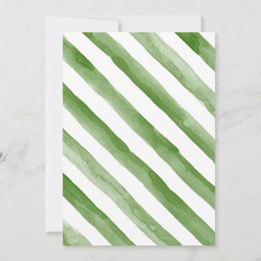 かわいいシャムロックベビーシャワーの招待 招待状 (裏面)