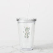 かわいいシャムロックラッキー・ドラゴン アクリルタンブラー (裏面)