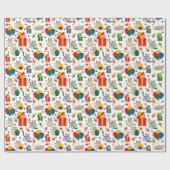 かわいいシャム猫とプレゼント ラッピングペーパー (フラット)