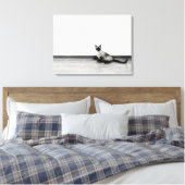 かわいいシャム猫のポートレート写真 キャンバスプリント (インサイチュ (寝室))