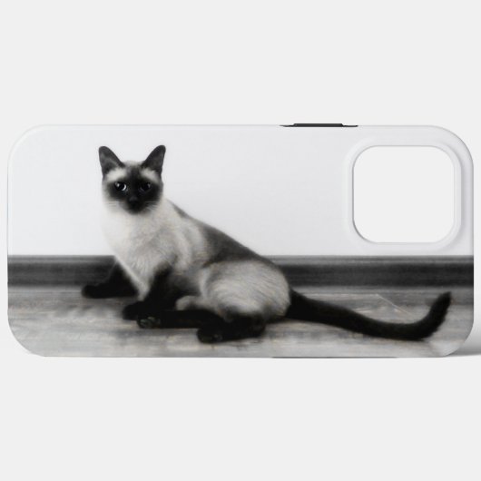 かわいいシャム猫のポートレート写真 Case-Mate iPhoneケース (裏面 (横))