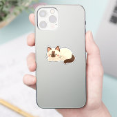 かわいいシャム猫の寝顔 シール (スマートフォン)
