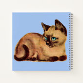 かわいいシャム猫ネコ ノートブック (裏面)
