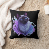 かわいいシャム猫 クッション (ブランケット)